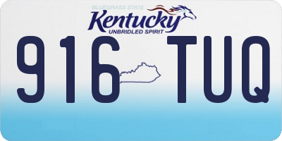 KY license plate 916TUQ