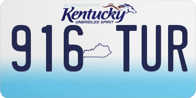 KY license plate 916TUR
