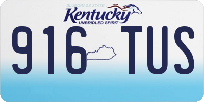 KY license plate 916TUS
