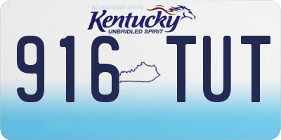 KY license plate 916TUT