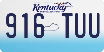 KY license plate 916TUU