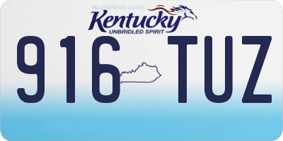KY license plate 916TUZ