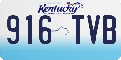 KY license plate 916TVB