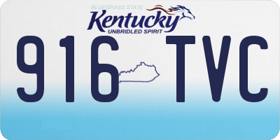 KY license plate 916TVC