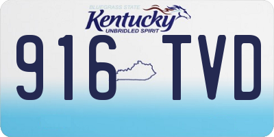 KY license plate 916TVD