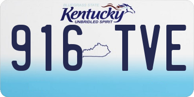 KY license plate 916TVE