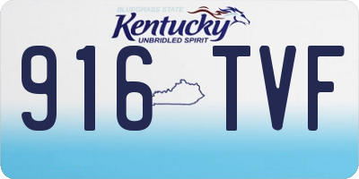 KY license plate 916TVF