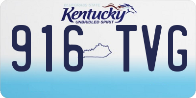 KY license plate 916TVG