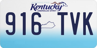 KY license plate 916TVK