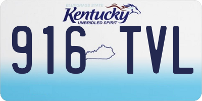 KY license plate 916TVL