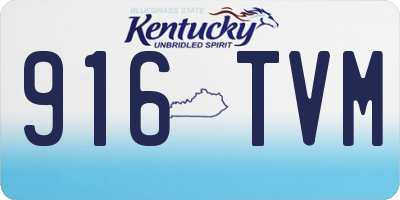 KY license plate 916TVM