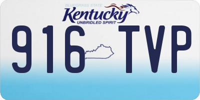 KY license plate 916TVP