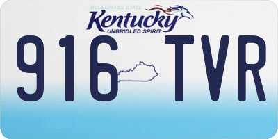 KY license plate 916TVR