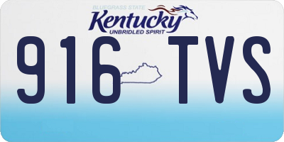 KY license plate 916TVS