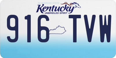 KY license plate 916TVW
