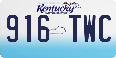 KY license plate 916TWC