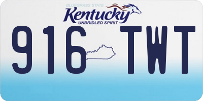 KY license plate 916TWT