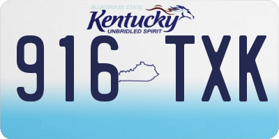 KY license plate 916TXK