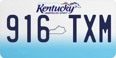 KY license plate 916TXM
