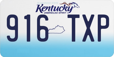 KY license plate 916TXP