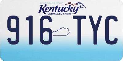 KY license plate 916TYC