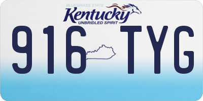 KY license plate 916TYG