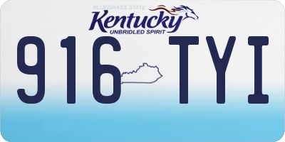 KY license plate 916TYI