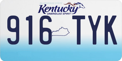 KY license plate 916TYK
