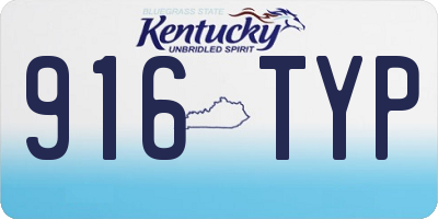 KY license plate 916TYP