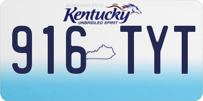 KY license plate 916TYT