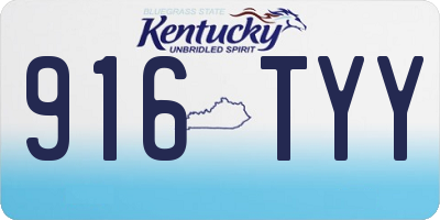 KY license plate 916TYY