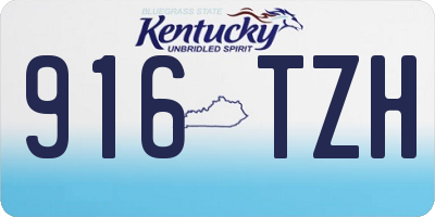 KY license plate 916TZH