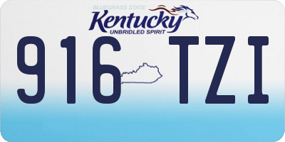 KY license plate 916TZI