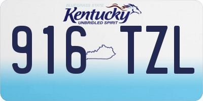 KY license plate 916TZL
