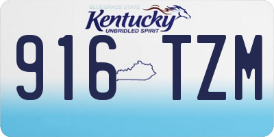 KY license plate 916TZM