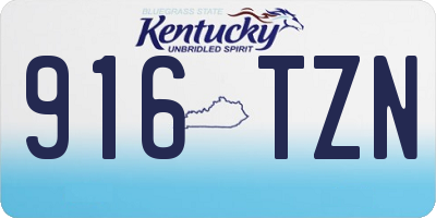 KY license plate 916TZN