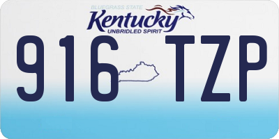 KY license plate 916TZP