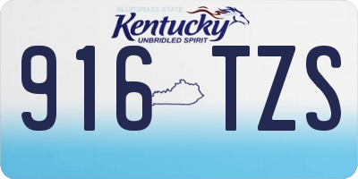 KY license plate 916TZS