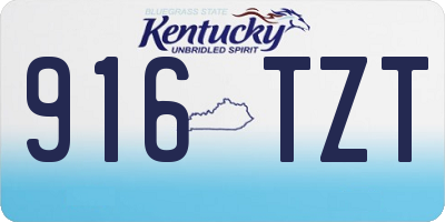 KY license plate 916TZT