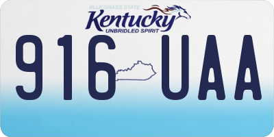 KY license plate 916UAA