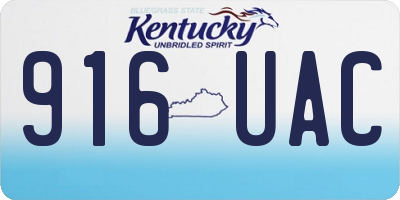 KY license plate 916UAC