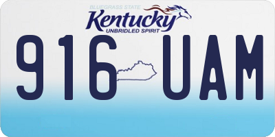 KY license plate 916UAM