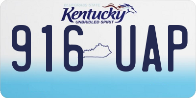 KY license plate 916UAP