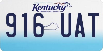 KY license plate 916UAT