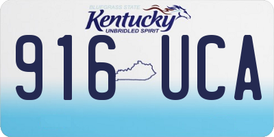 KY license plate 916UCA