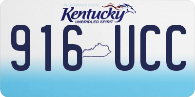 KY license plate 916UCC