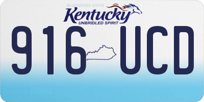 KY license plate 916UCD