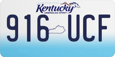 KY license plate 916UCF