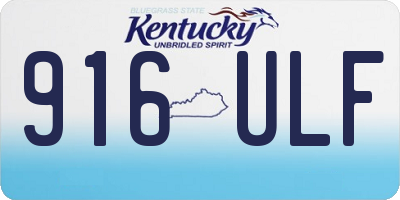 KY license plate 916ULF