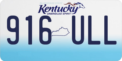 KY license plate 916ULL